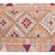 2'5x12'8 Vintage Orange Geometric Turkish Hand-Knotted Runner Rug 77x390