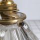 Grande applique en verre holophane et laiton
