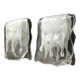 Pair of Murano Sil Lux wall sconces in alabaster glass and aluminum