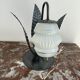 Lampe de style art deco métal travaillé globe en verre - urss