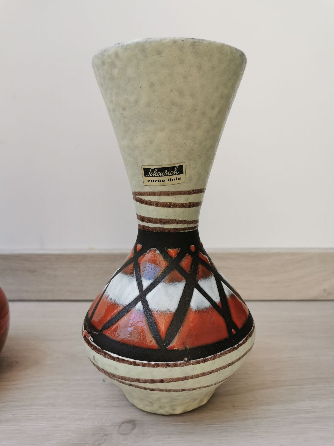 Vintage Scheurich vases, red