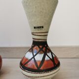 Vintage Scheurich vases, red