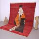 Abstract Vintage Moroccan Rug 238 x 334 - Berber Wool Rug - Handmade Rug