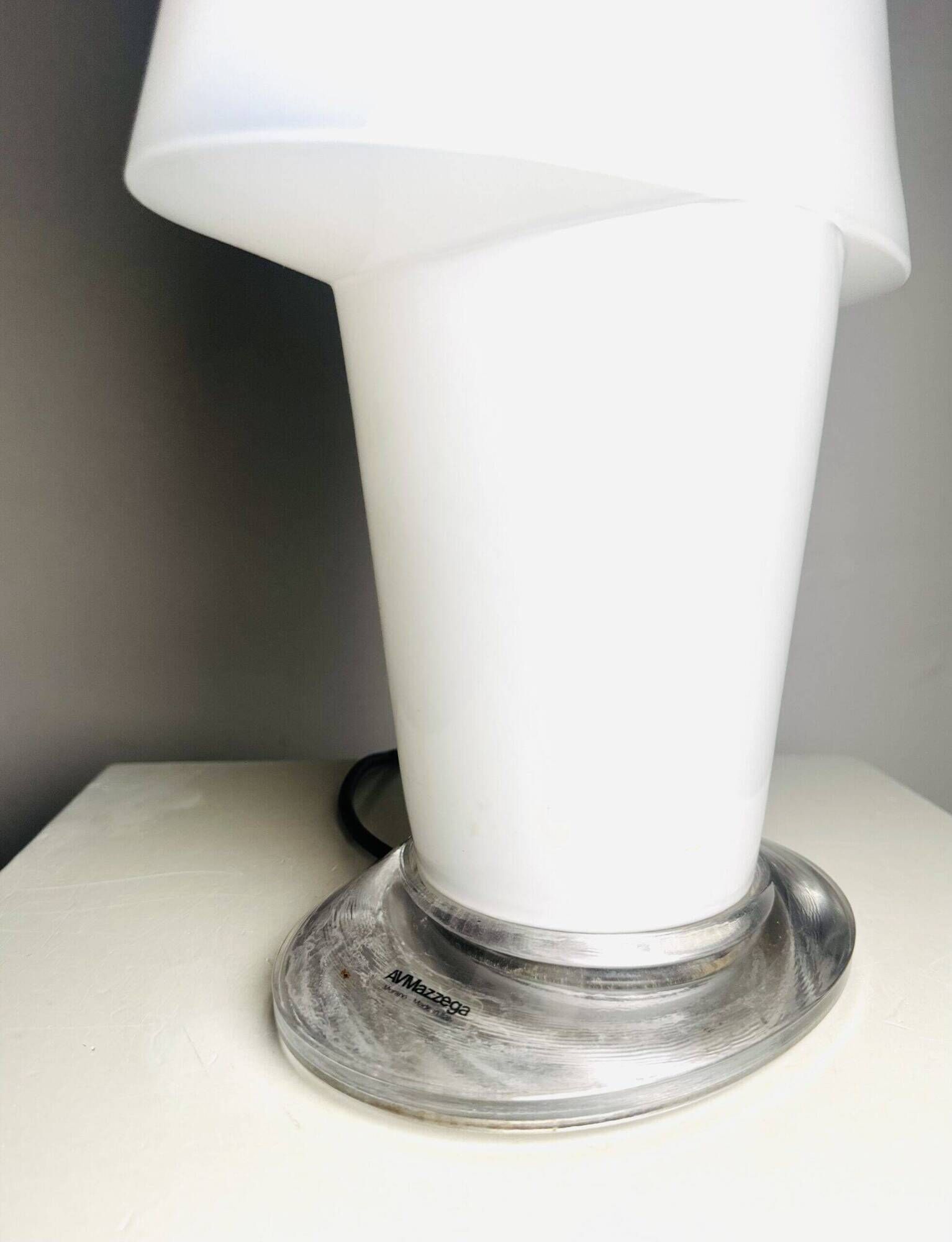 Sculptural Murano Glass Table Lamp By Daniela Puppa For A.V. Mazzega, Italy 1970S
