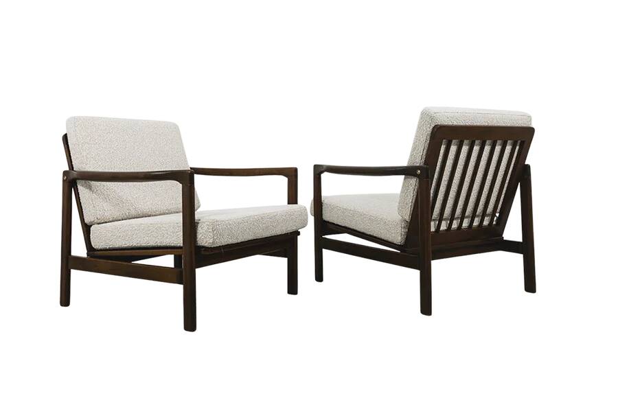 Fauteuils Mid-Century par Zenon Bączyk, années 1960, ensemble de 2