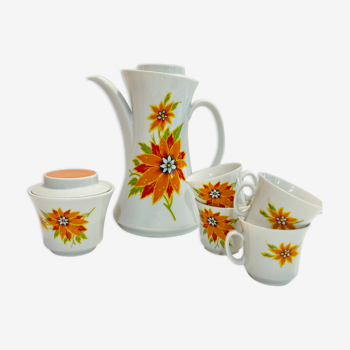 Cafetière & 4 tasses années 70 winterling schwarzenback bavaria germany-retro-cuisine -vintage