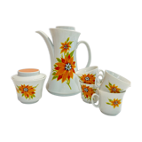 Teapot & 4 cups 70s winterling schwarzenback bavaria germany-retro-cuisine -vintage