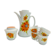 Teapot & 4 cups 70s winterling schwarzenback bavaria germany-retro-cuisine -vintage