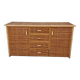 Italian Bamboo and Rattan Chest of Drawers or Credenza, 1980s