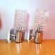 Glass and chrome metal wall lights Targetti 1970