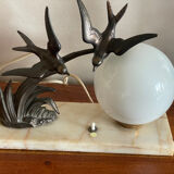 Art Deco swallow lamp