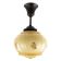 Art Deco ceiling lamp, double-layered glass, ebonite, Germany, 1930s