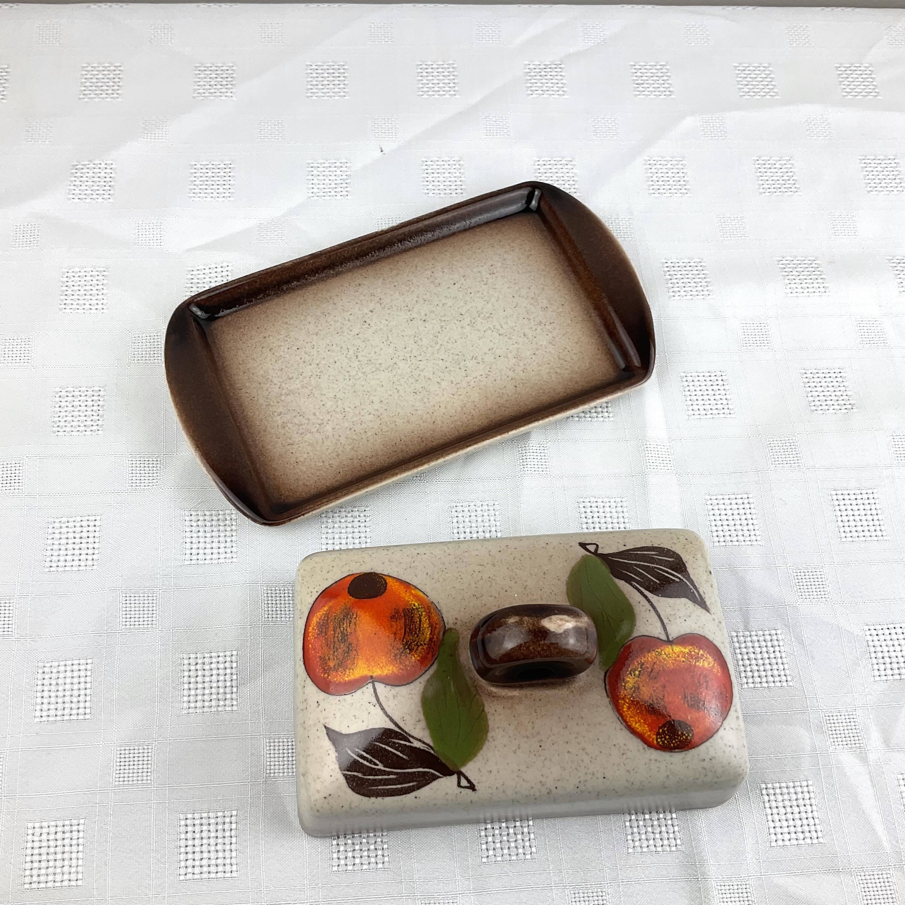Stoneware butter dish