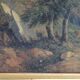 French school 19th - Walkers to a bridge - oil on canvas, framed