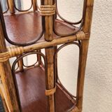 Rattan shelf from the 1960s-1970s.