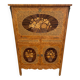 Wooden drop-leaf secretary in Louis XV style – Floral decoration