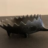 Ashtray 6 hedgehogs in bronze 1950