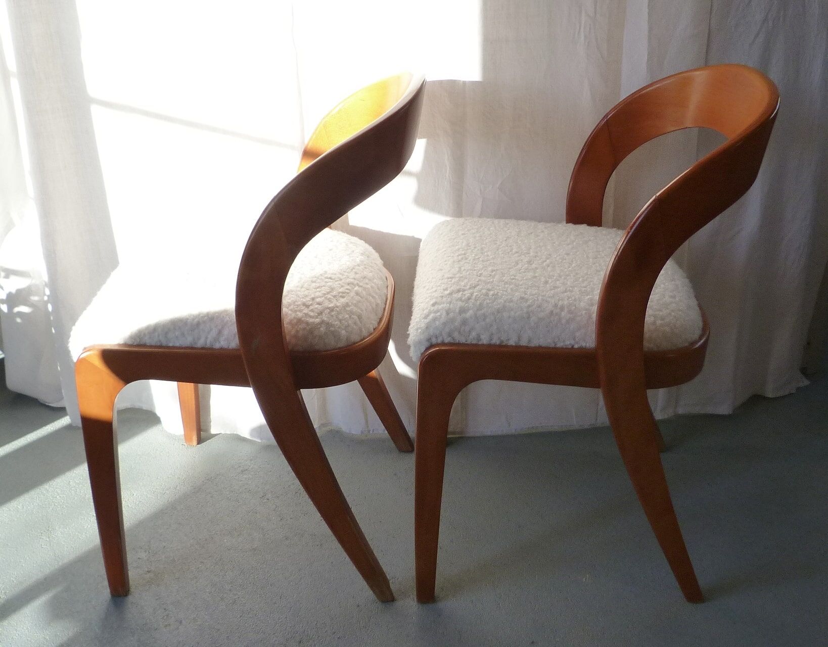 Pair of Baumann gondola chairs