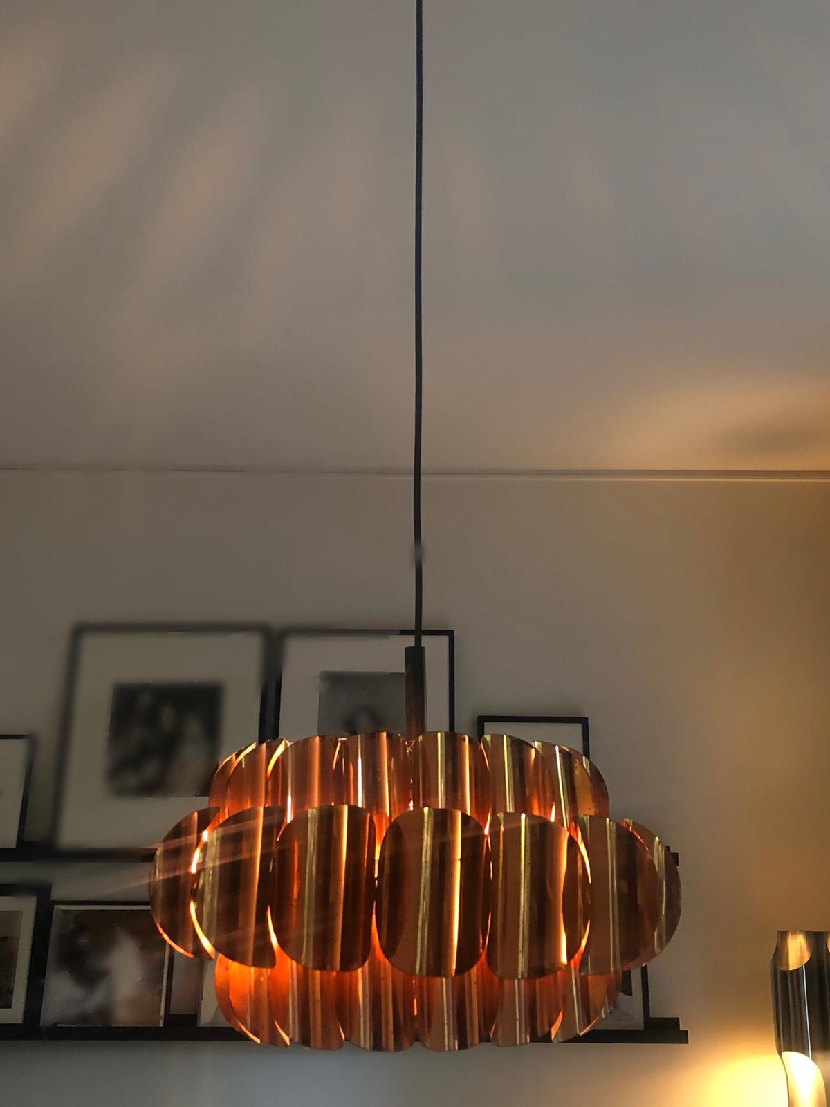 Vintage chandelier ceiling light Scandinavian design of the 50s design space age