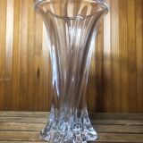 Old VANNES Crystal Vase Vintage Molded Glass #A410