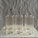 Set of 6 orangeade glasses in ribbed glass