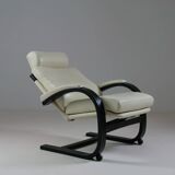 Swedish leather recliner chair Nelo by åke Fribyter