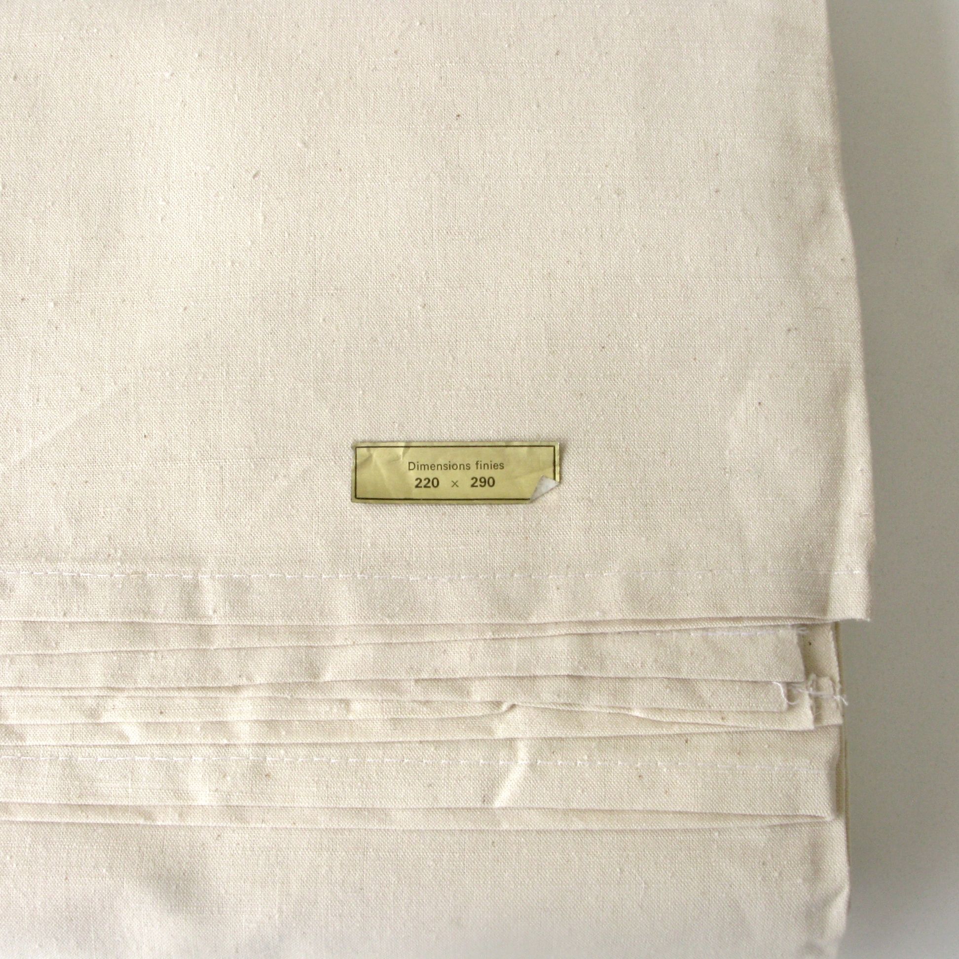 Old sheets in mestizo and linen X2 - FLEUR BLEUE FRANCE Neufs 220x310cm
