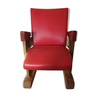 Fauteuil de théâtre vintage années 40