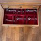 Argentier for cutlery Christofle Ercuis 186 art deco pieces in oak