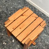 Set brutalist Swedish solid pine stools