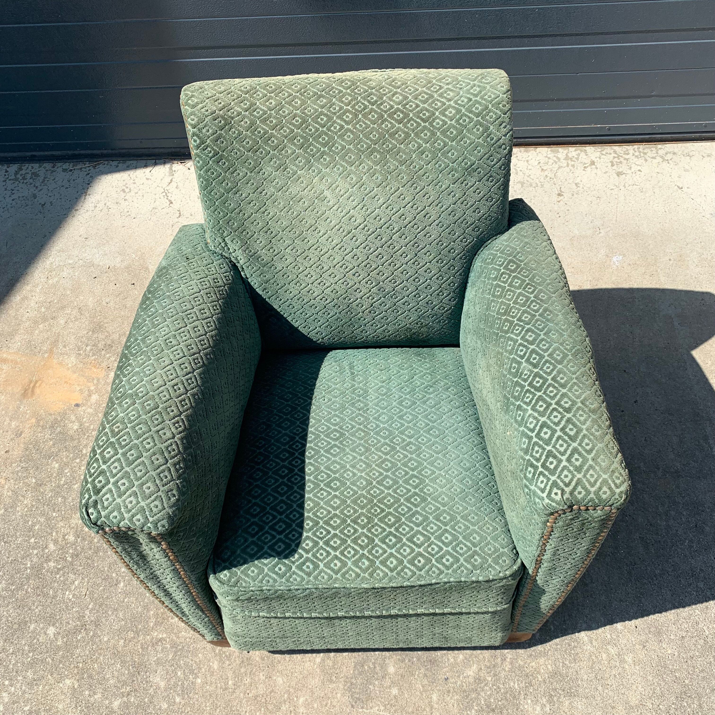 Velvet club chair