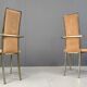 Brass dining chairs by Belgochrom, 1970s - set of 4