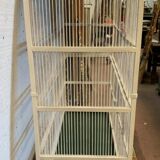 Cage has iron birds and prison volière has 20th century bars