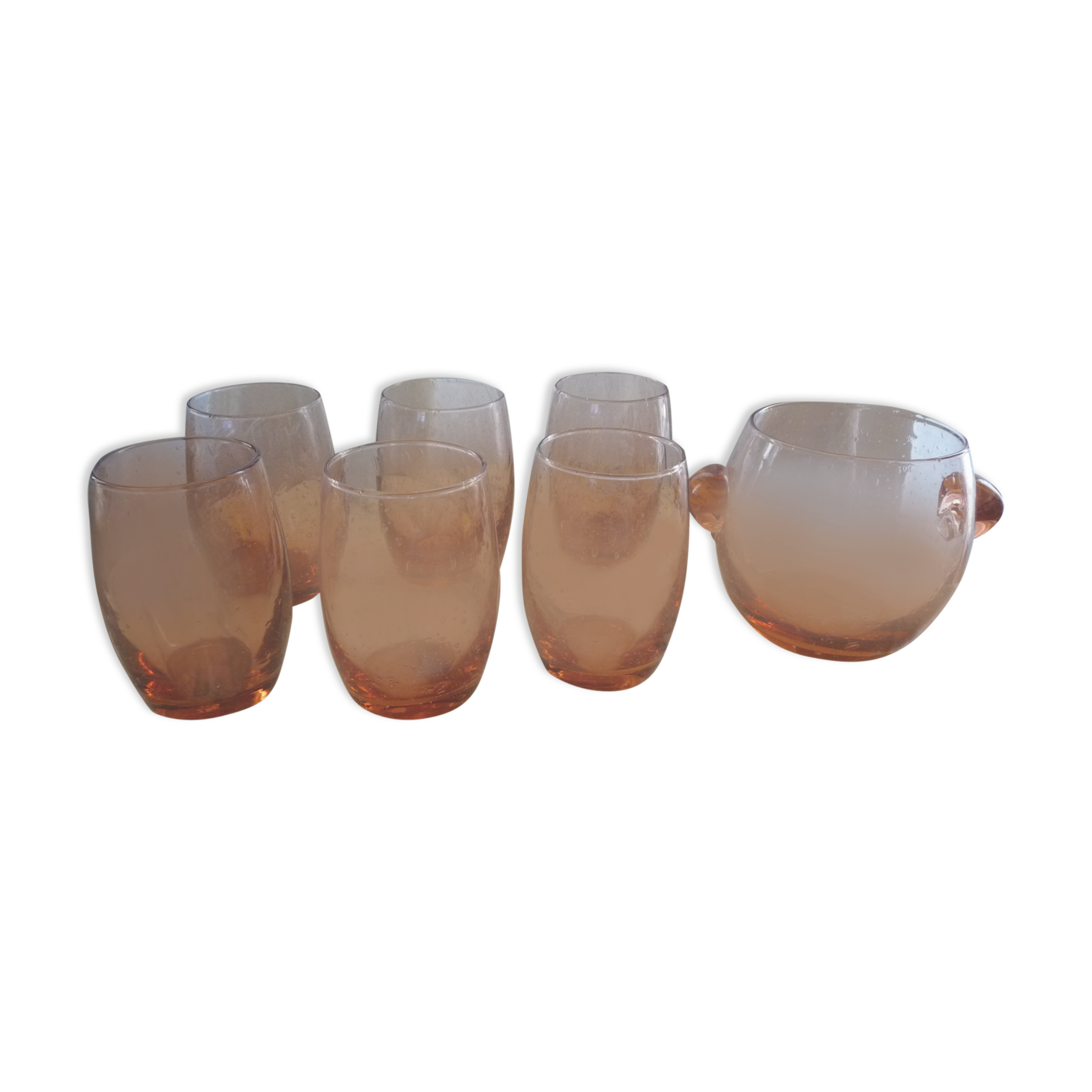 Set of 6 glasses and ice bucket