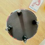 Pouf rond, rétro, fleuri