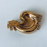 Vintage rooster in gilded ceramic
