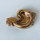 Vintage rooster in gilded ceramic