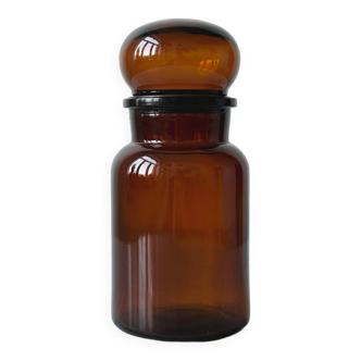 Old pharmacy jar, amber brown apothecary jar