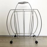 Vintage metal magazine rack