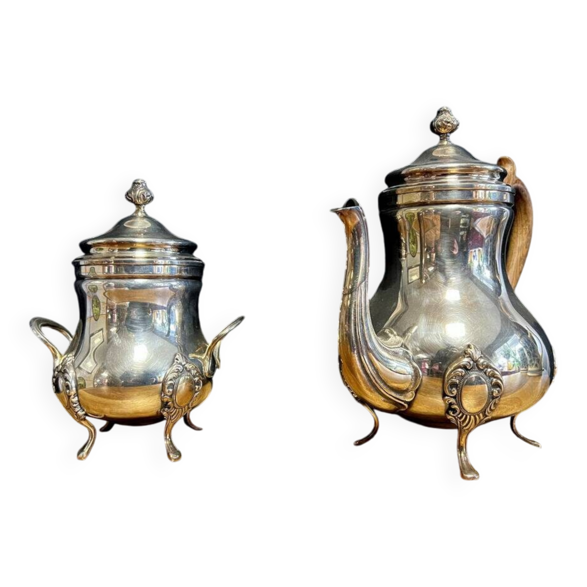 Tableware / Silver plated metal / Shaped pieces (Q): 2 pieces