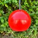 Orange metal eye ball pendant light by LITA vintage 1970