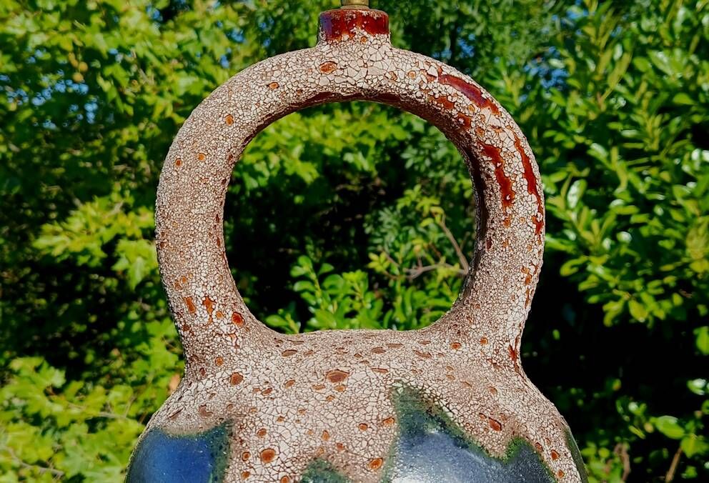 Pied de lampe en céramique fat lava