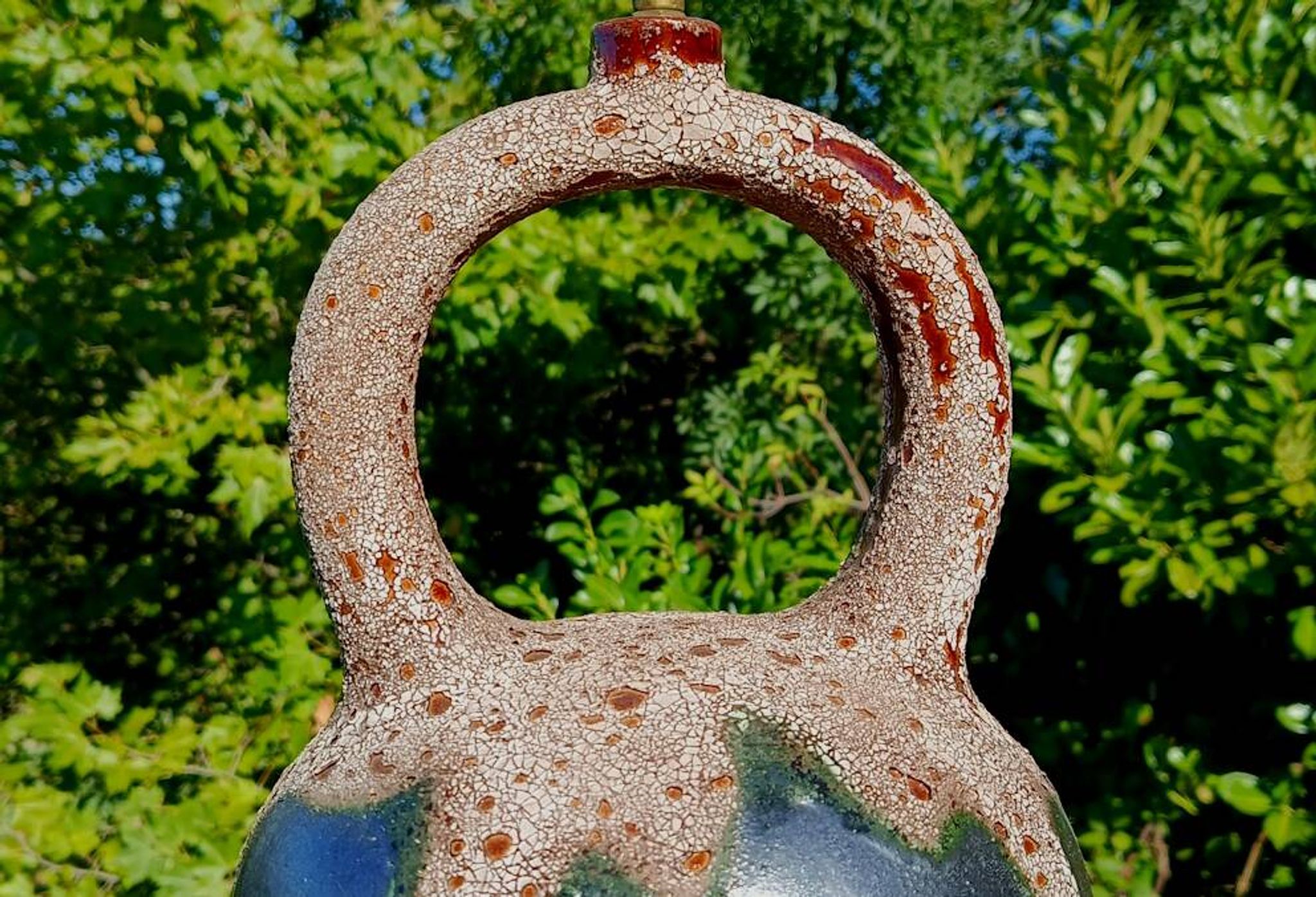 LAMP BASE CERAMIC GLAZE FAT LAVA