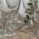 Set of 9 white wine glasses