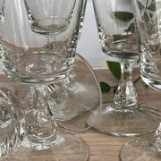 Set of 9 white wine glasses
