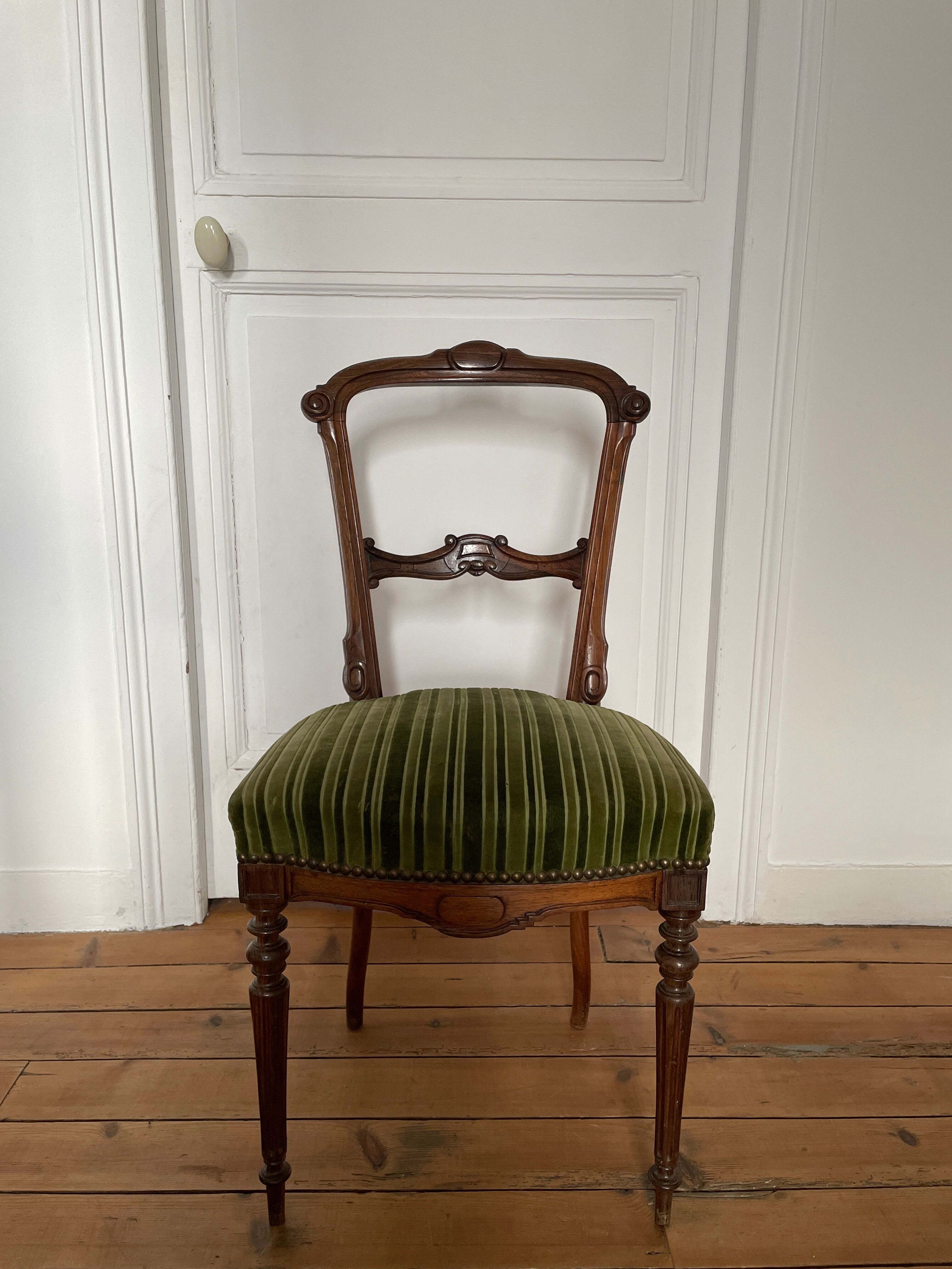 Series of 3 antique chairs Napoleon III