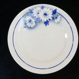 Compotier en faience de St AMAND décor blue flower