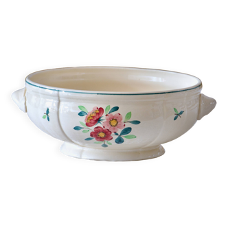 Large old vegetable bowl / salad bowl Sarreguemines Amazonas