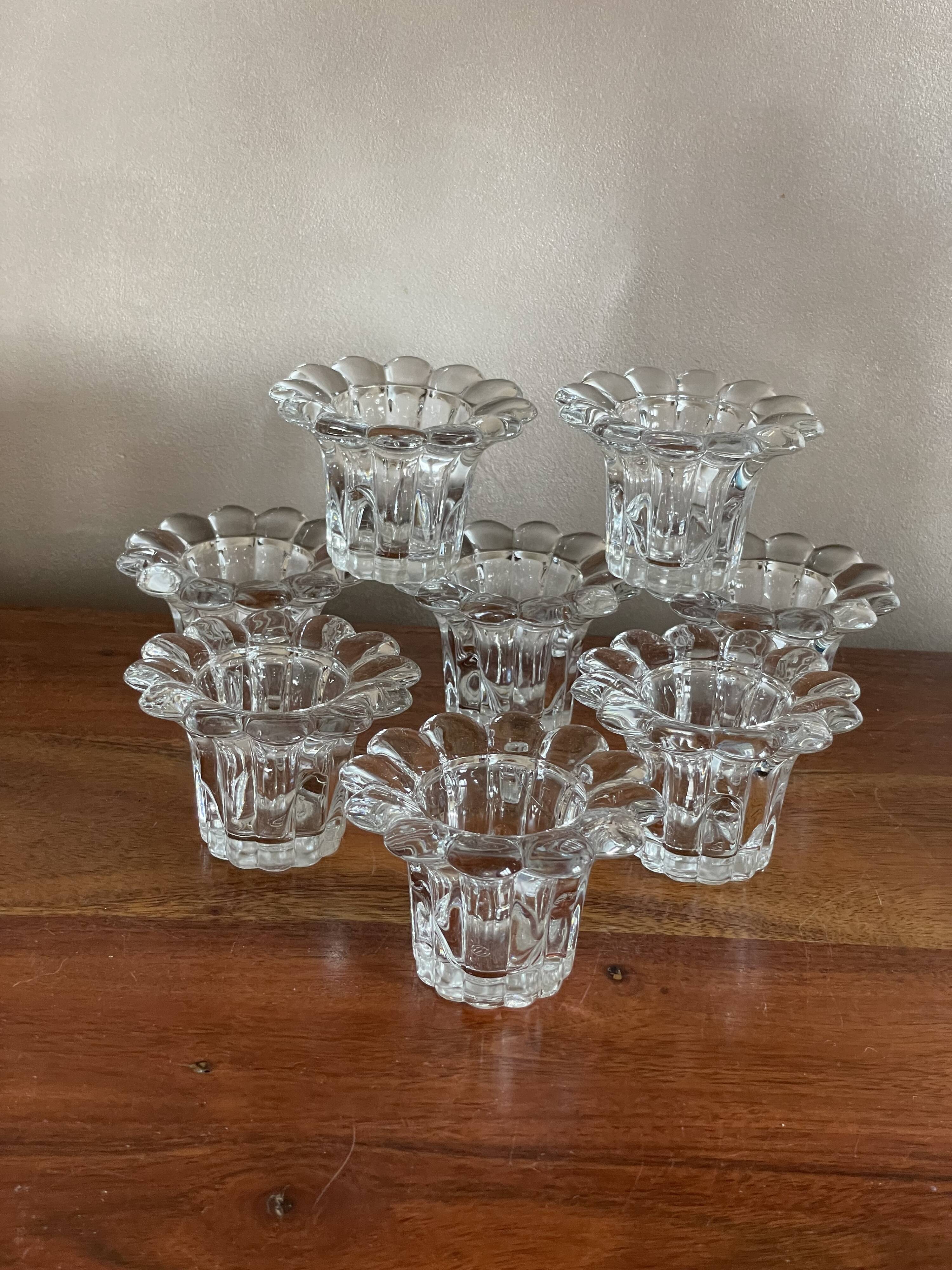 8 flower tealight holders Italy