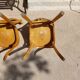 4 Baumann bistro chairs, different shades, vintage